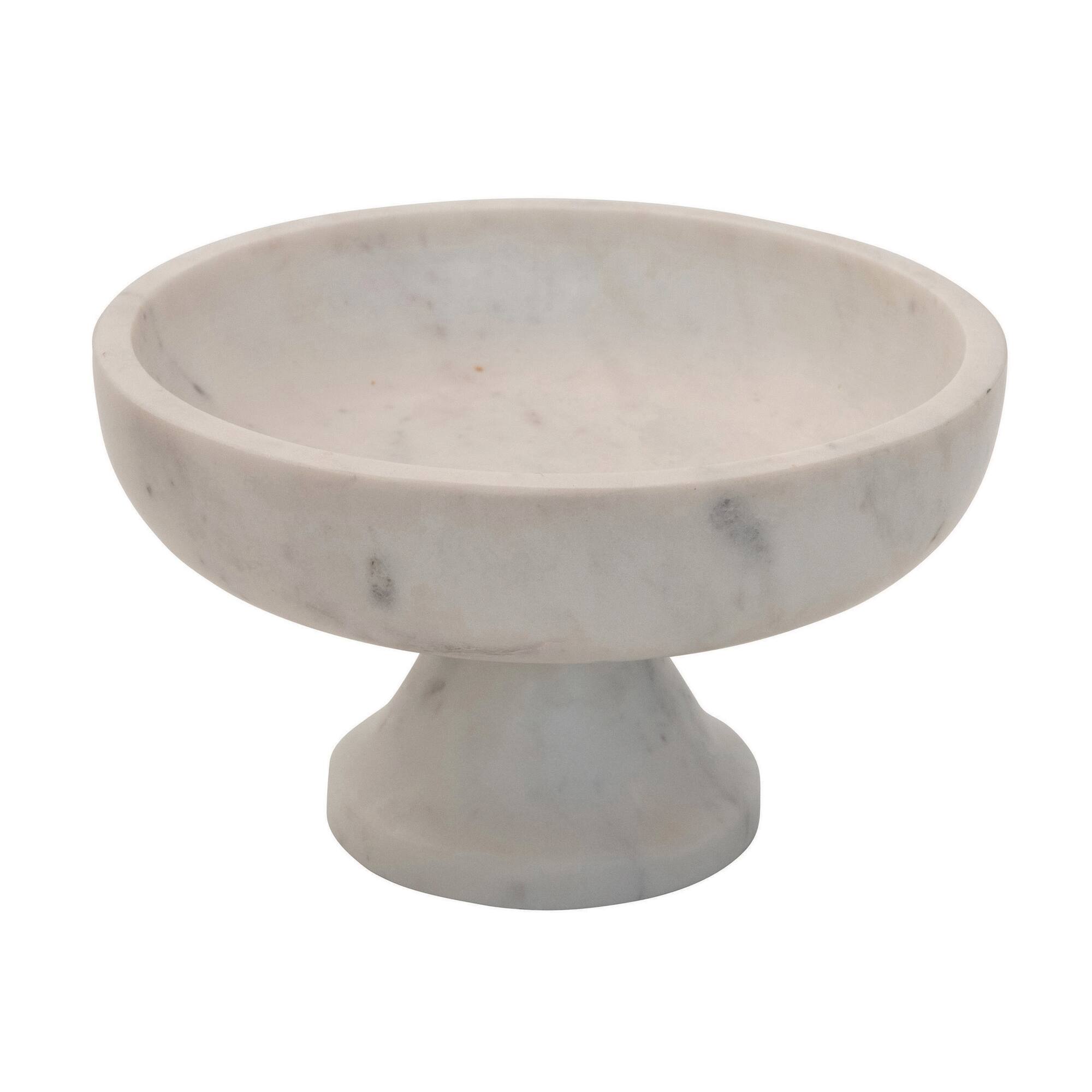 Hello Honey® White Marble Footed Bowl